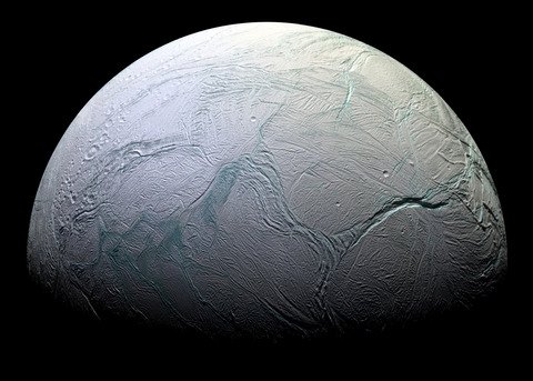 Canyon on Saturn's moon